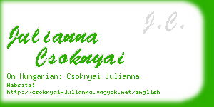 julianna csoknyai business card
